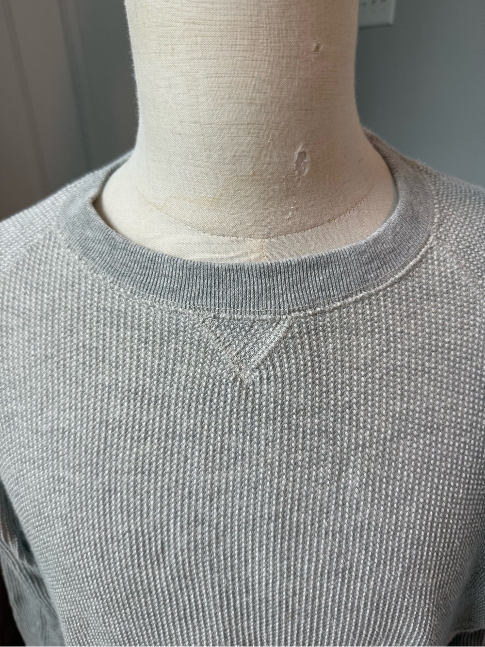 Billy Reid Men's Crewneck Sweatshirt in Light Gray